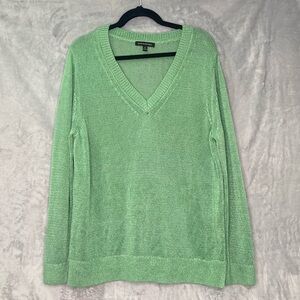 Banana Republic Pullover linen open knit Sweater Coastal Girl Sz XL